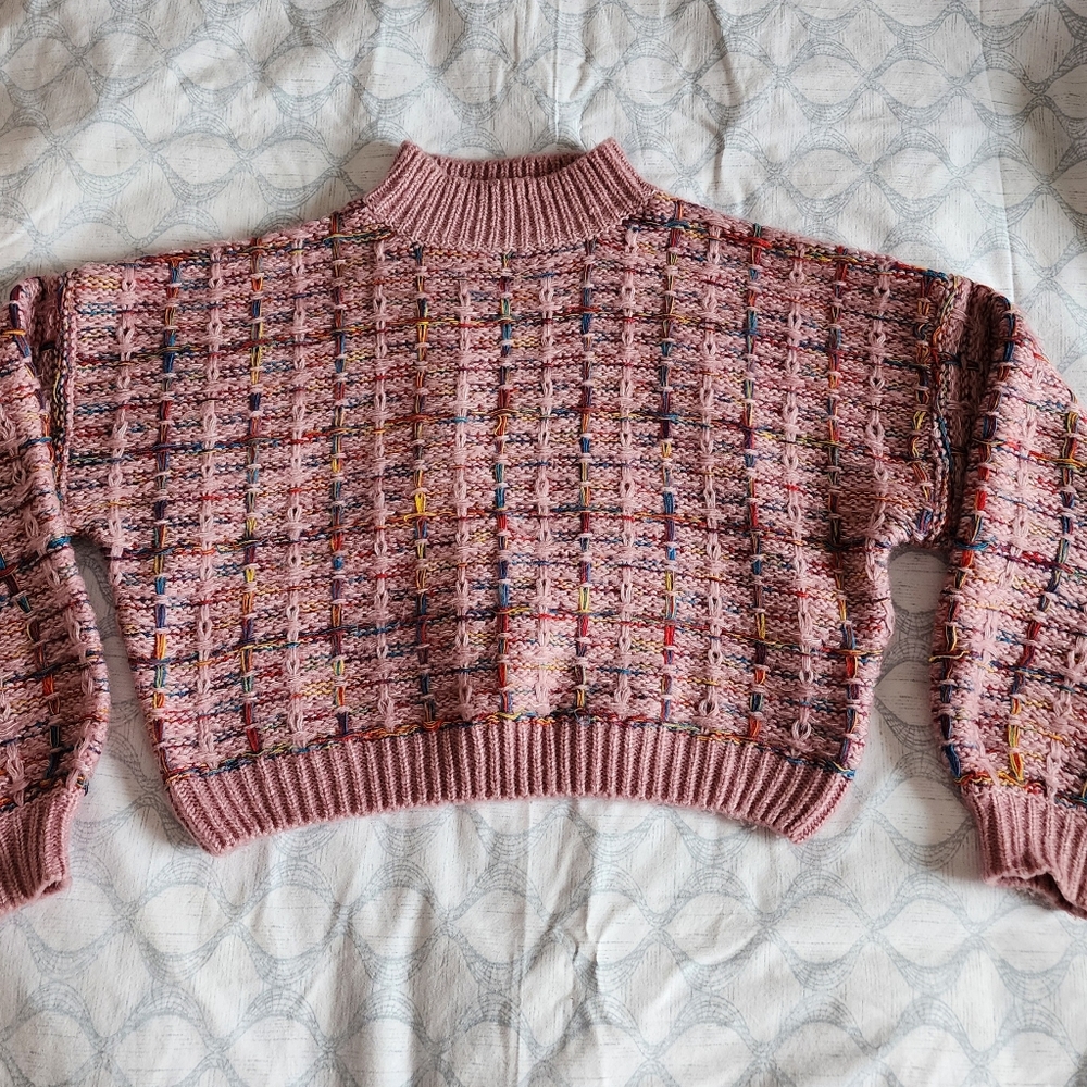 SHEIN oversized knit crop sweater